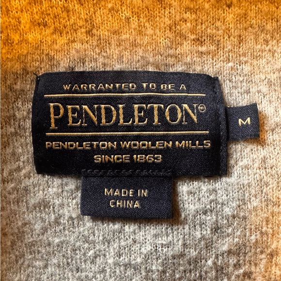 Pendleton Jacket & Vest Set National Park Glacier Stripe Sherpa Mens S/M fullZip - Picture 13 of 14